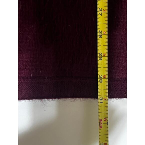 Soft and Cozy Cabincore  Burgundy, White, and Black Wrap/Shawl- One Size EUC - Picture 3 of 3